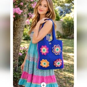 Handmade Crochet Women's Shoulder Bag